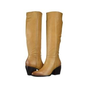 Naturalizer Fae Tan Leather Boots, Women’s 6.5 Wide Calf